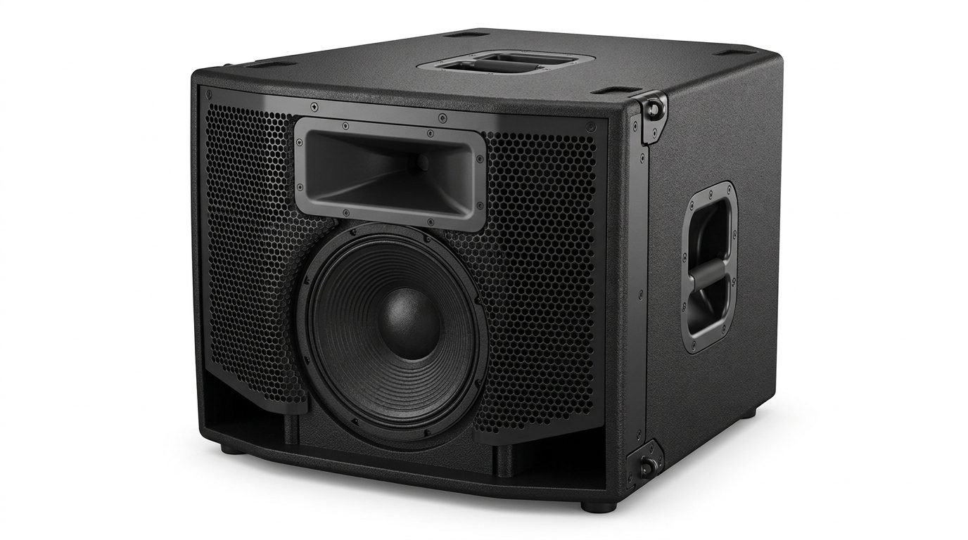 Loudspeaker on white background